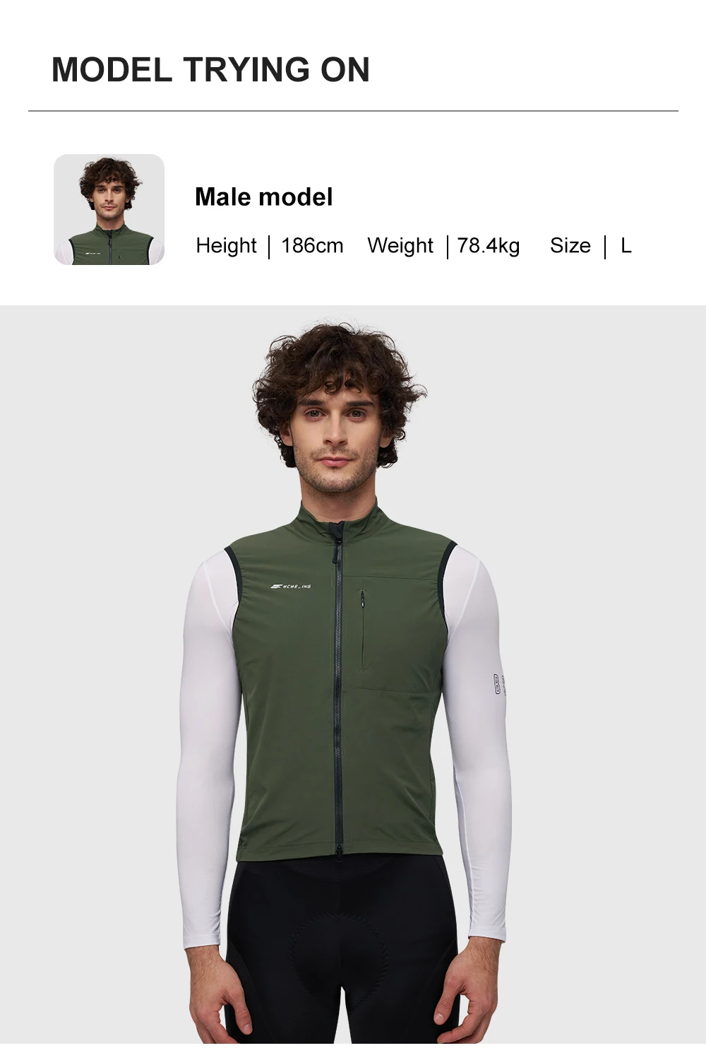 BCBE-ING Männer Radfahren Weste Ärmellose Winddicht Radfahren Gilet Leichte Atmungsaktive Fahrrad Weste YKK Zip Chaleco Ciclismo Hombre – Detail 11