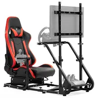 G923 Sim Cockpit, Red Seat, Fit Logitech/Thrust G25-920/T150/300, No Wheel/Pedal/Shift/Monitor,Racing Simulator Cockpit 1