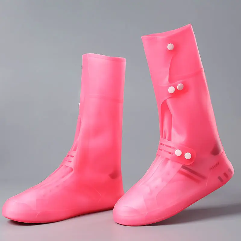 Tall visitor overshoes high tube galoshes waterproof shoes cover slip resistant overshoes rain boots protector long shoe covers shoe covers