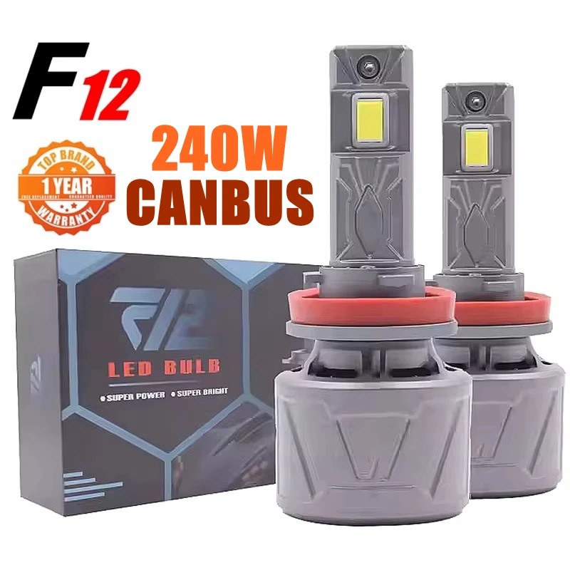 240W F12 H7 LED Headlight Bulb H4 H7 H11 9005 9006 Double Copper H11 H7 Car LED lights Headlights