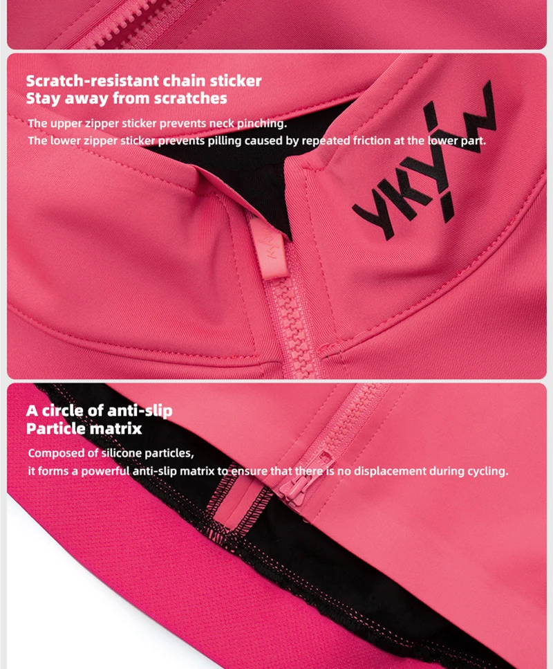 YKYWBIKE Fahrradjacke Damen 
 Winddichte wasserdichte Fahrrad-Windjacke, wasserdichte Rennrad-Trikot-Fahrradbekleidung – Detail 12