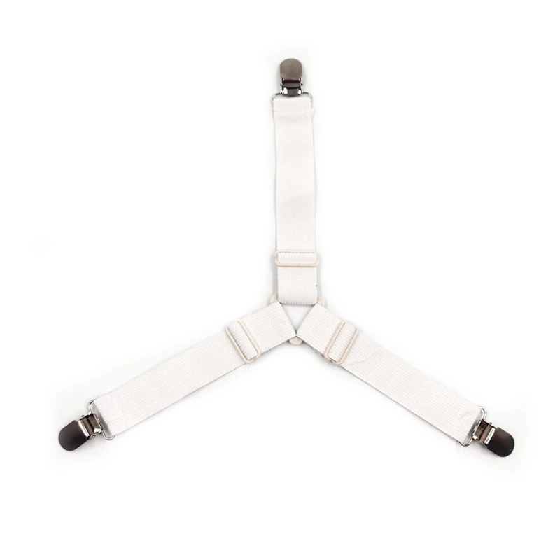 Bed Sheet Holder Bed Sheet Clips Sheet Clips 4PCS Adjustable Elastic Bed Sheet Grippers Belt Fastener