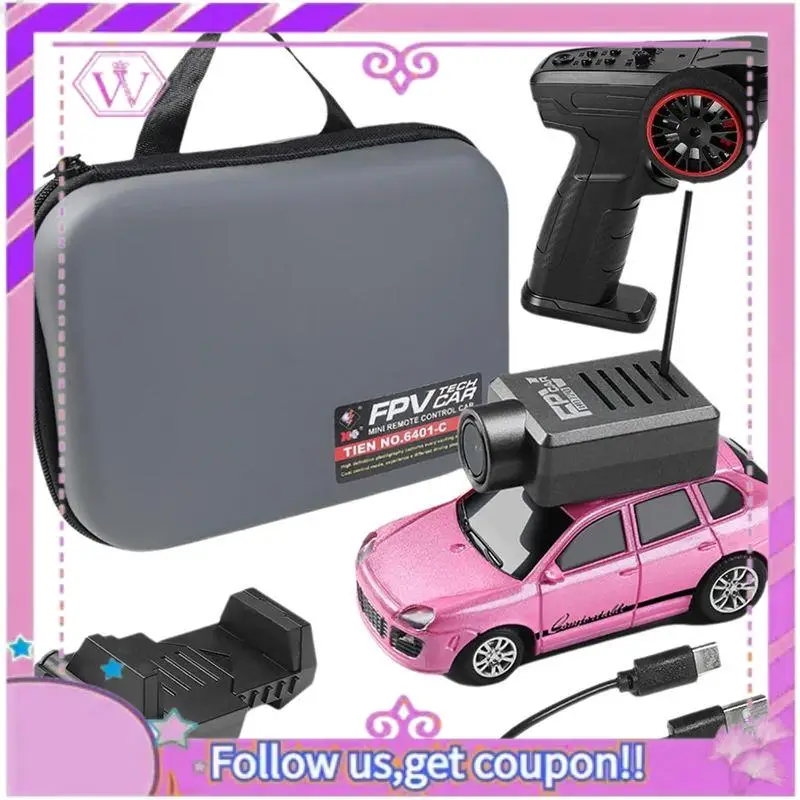 6401 FPV RC 자동차 1:64 와이파이 앱 제어 720P FPV 카메라 2.4G 리모컨 키트 FPV VTX 미니 레이싱카 A