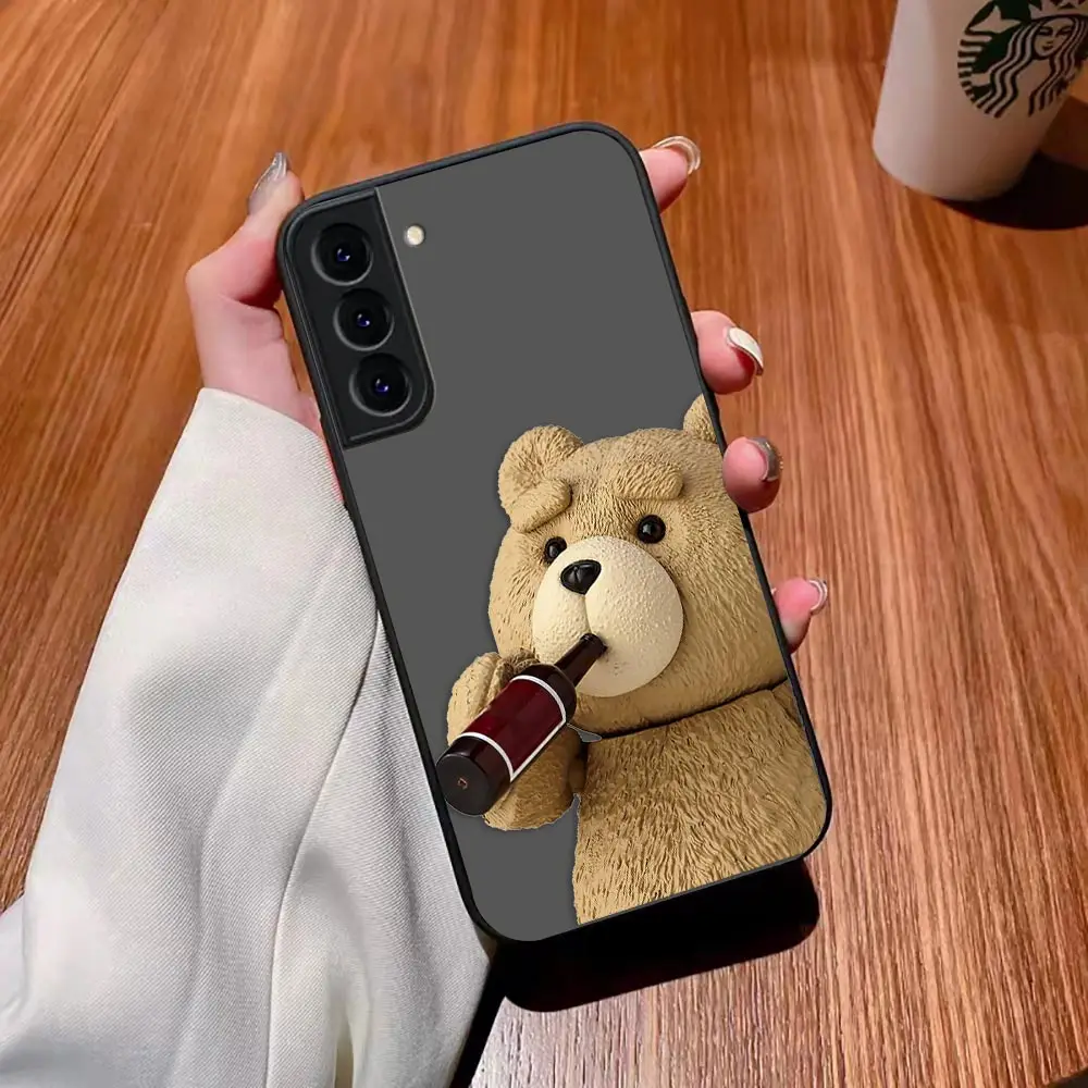 thumbnail image 1 of Matte Case for Samsung Galaxy S23 S22 S21 S20 S10 4G S9 S8 Plus ULTRA 5G LITE Case Funda Coque Shell Naughty T-Teddy Bear Couple, 1 of 5
