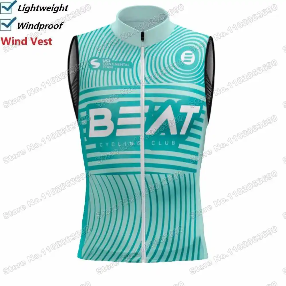 BEAT Cycling Vest Windproof Netherlands Team Wind Vest Road Bike Windbreaker Men Cycling Jersey Sleeveless MTB Clothes