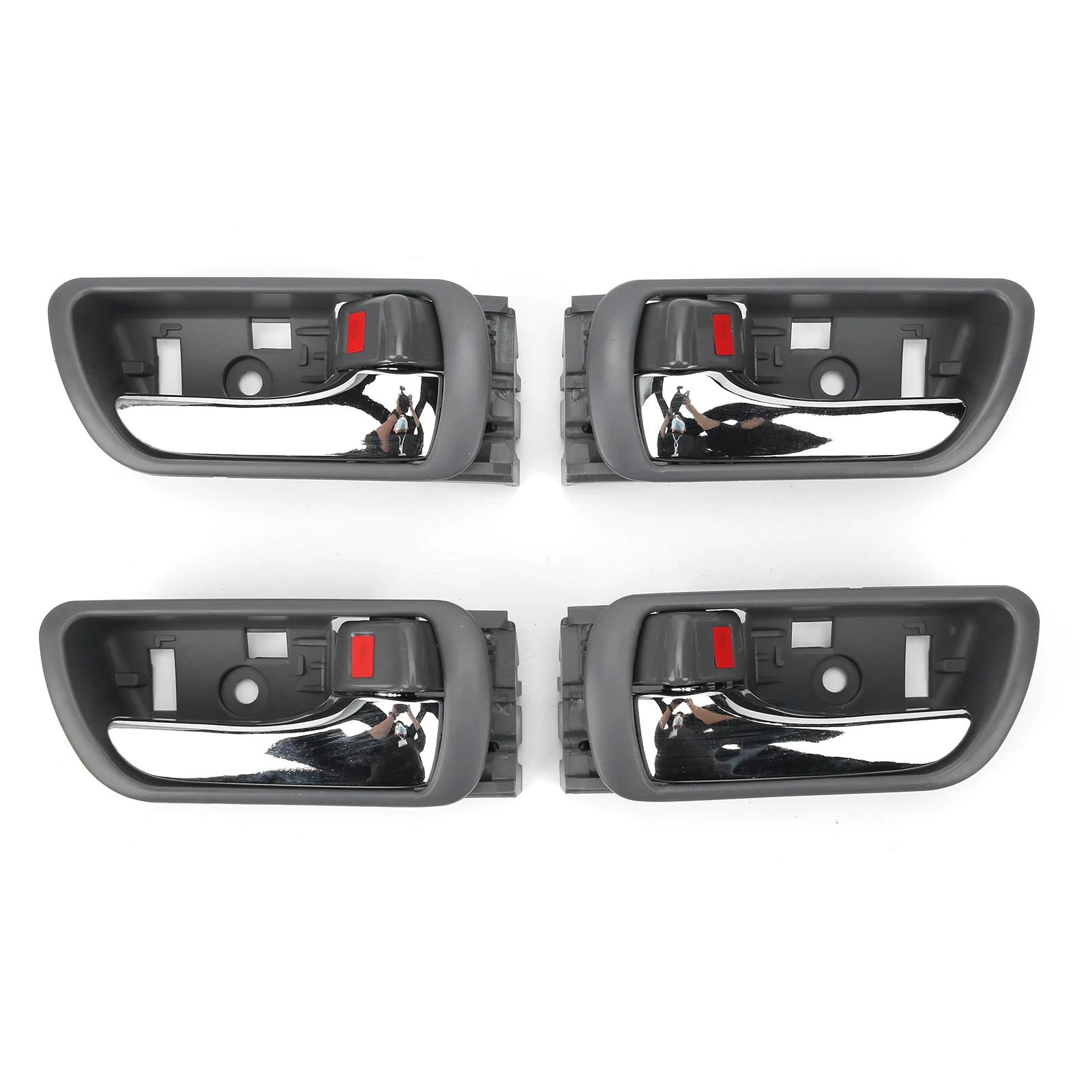 풀 세트 인테리어 도어 핸들 4pcs 인테리어 도어 핸들 운전자 및 승객 측 69206-33030 Camry 2002-2006 Passenge에 적합