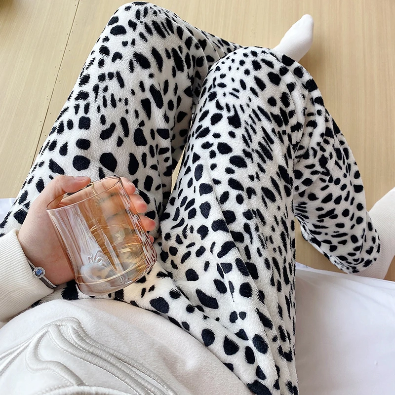 

Women's Cute Character Print Plush Pajama Pants Winter Comfy Fuzzy Home Pants Pyjamas Sleep Bottoms Sleepwear For Cold Weather