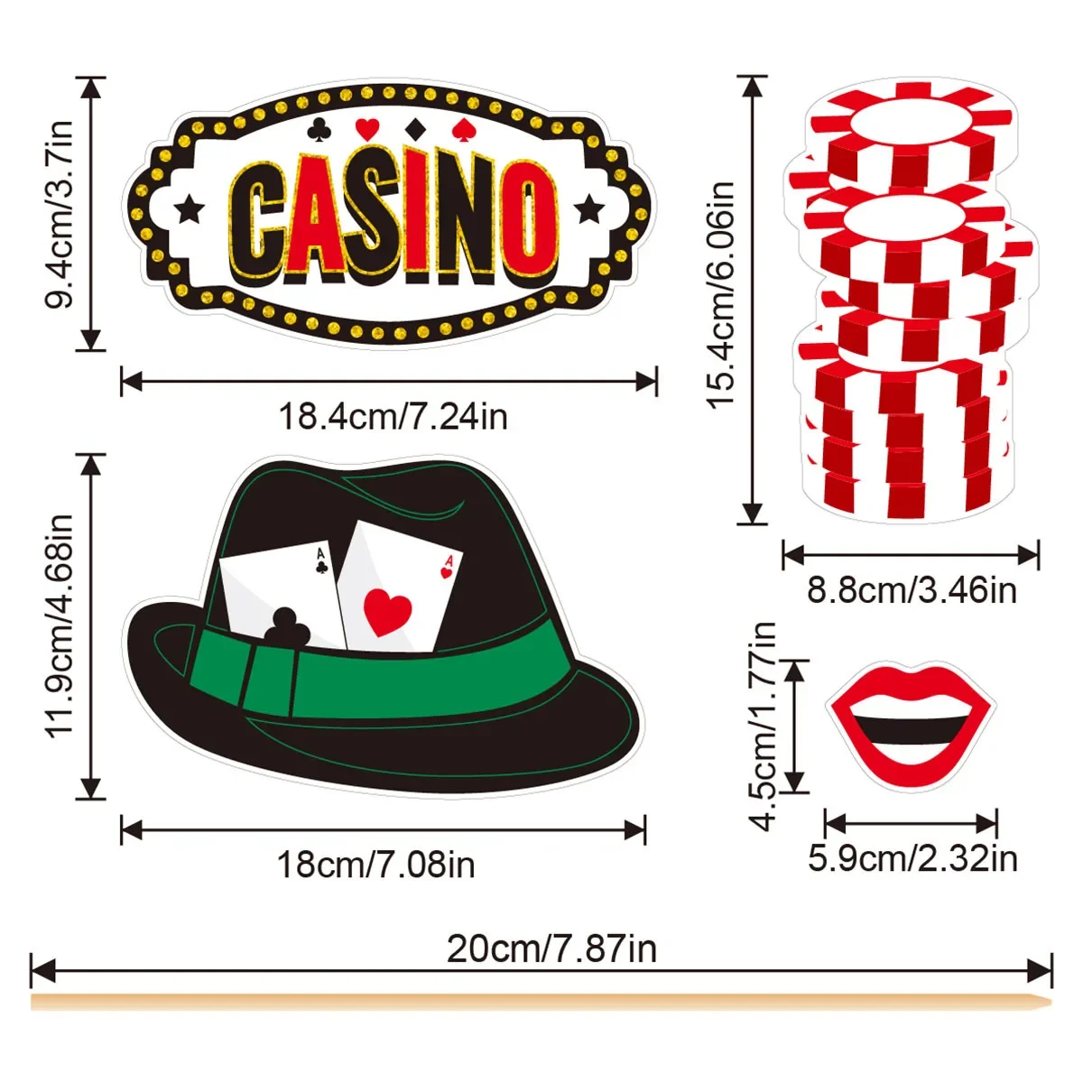 24 Teile/satz Las Vegas Poker Thema Photo Booth Requisiten Casino Spiel Nacht Kostüm Maske für Junge Geburtstag Bachelorette Party Dekoration – Detail 1