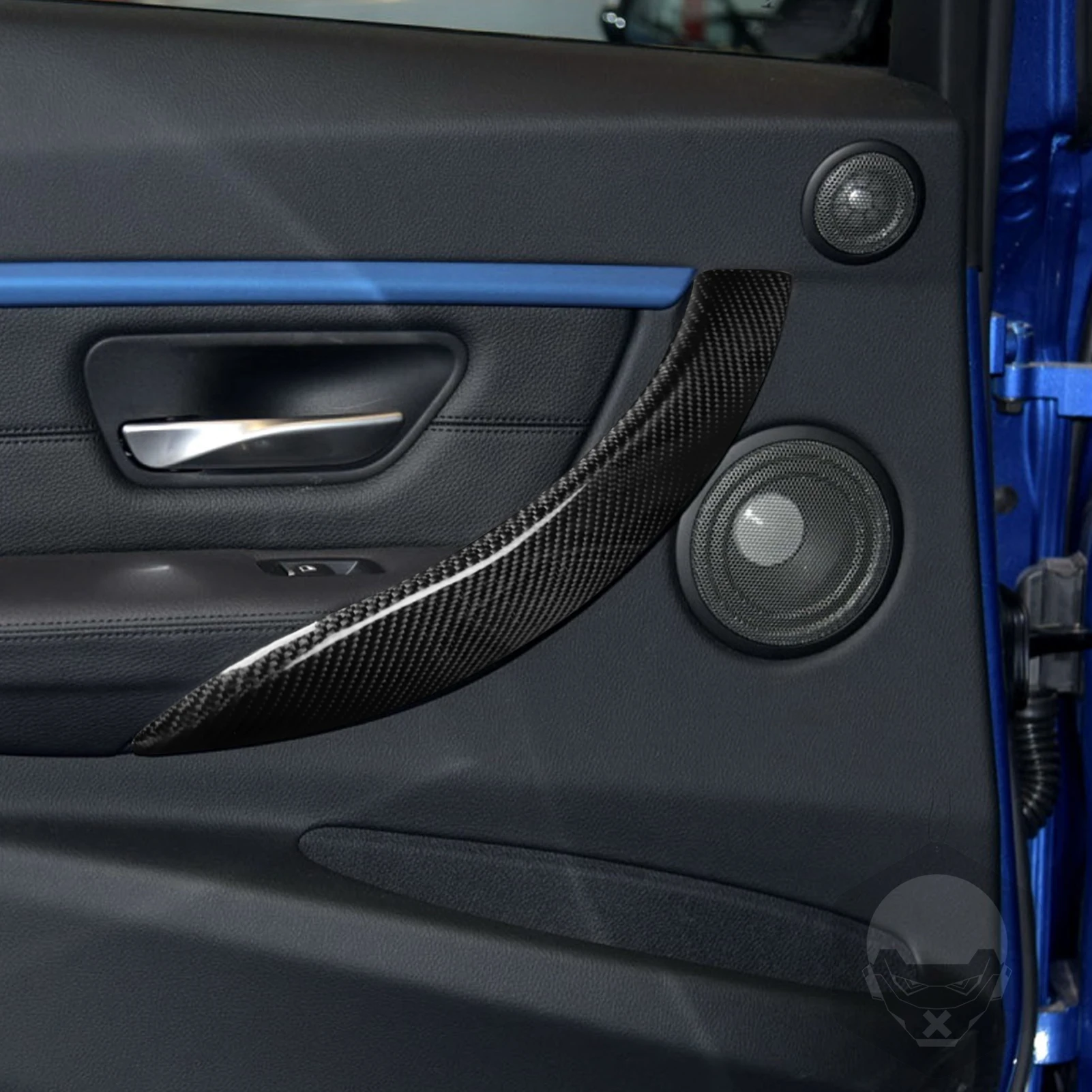  ACCEMOD Garniture de volant de voiture pour 3 séries 4 F30 F34  GT 2014 2015 2016 2017 2018 2019 Style fibre de carbone ABS Intérieur  moulure