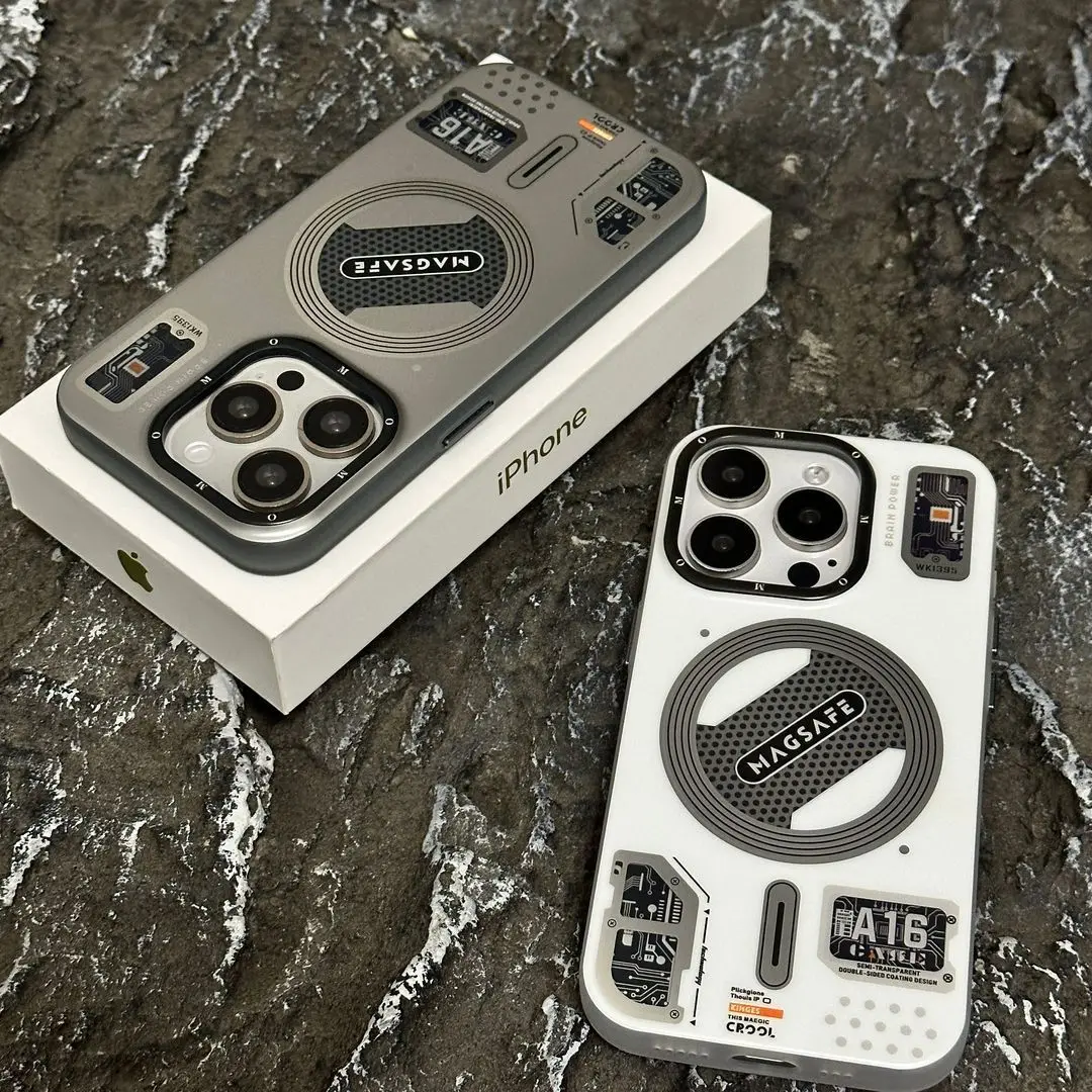 

Подходит для 15promax/14pro/13/12 Frosted Magnetic с большим отверстием технология Tide противоударный чехол для телефона 15promax 14promax