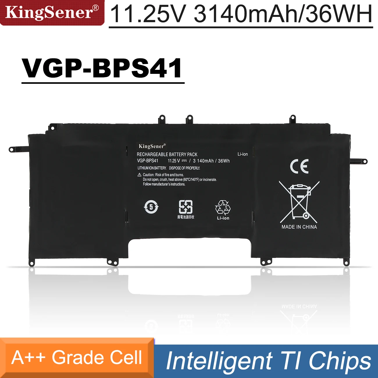 Kingsener-loptop Bateria para Sony Vaio Flip 13 Svf13n Svf13n13cxb Svf13n18scb Svf13n17scb Svf13na1pt 11.25v 36wh Vgp-bps41