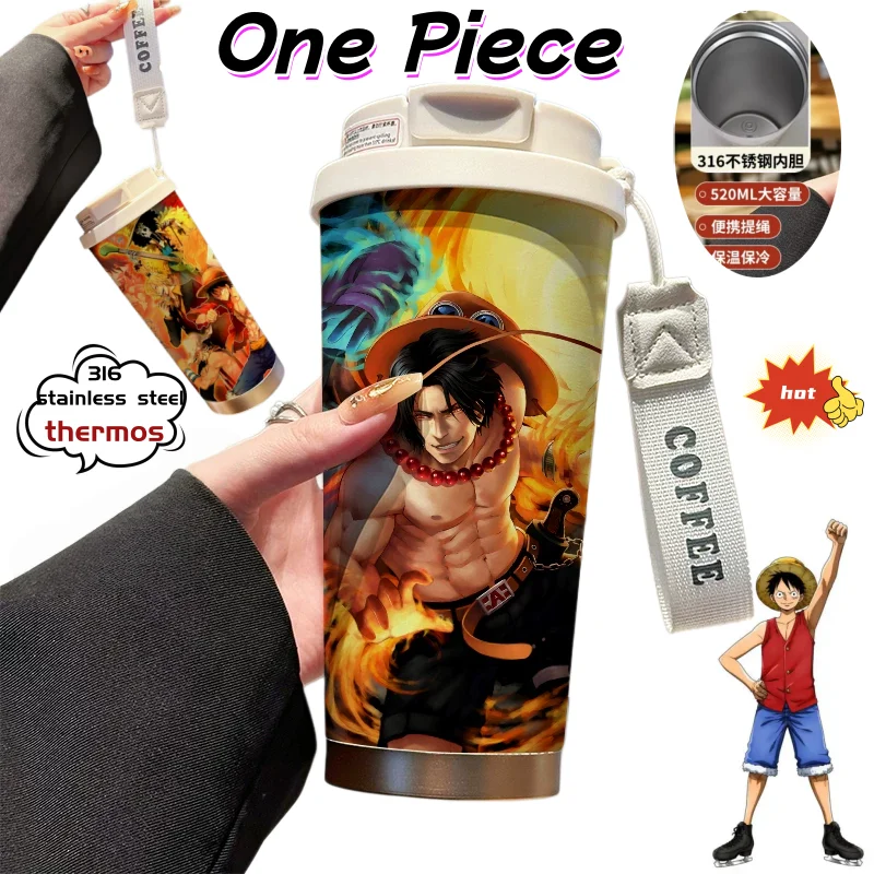 Isolierter One-Piece-Becher, niedlich, modisch, Cartoon-Design, schlicht, Unisex, Studenten-Trinkbecher in Lebensmittelqualität, Geschenk für Freunde zum Geburtstag