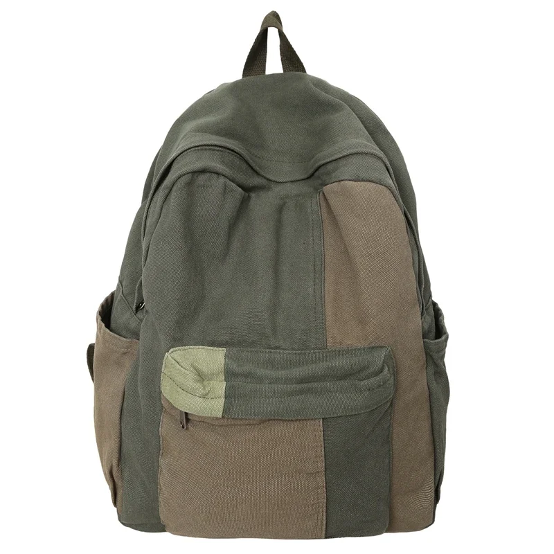 thumbnail image 1 of Mochilas informales de nailon sólido con compartimento interior y diseño de patchwork, de tapa blanda, 2024, bolsos de alta calidad para mujer, mochilas con cremallera, 1 of 5