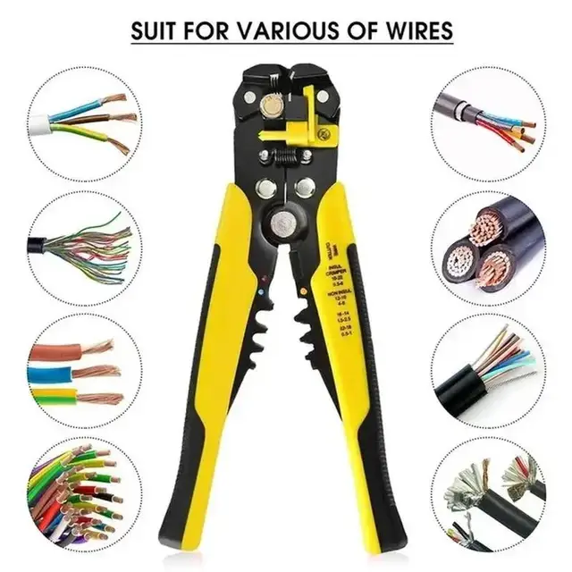 Crimper Cable Cutter Automatic Wire Stripper Multi Functional Rapid String Plers Crimping Pliers Terminal 0.2-6.0mm² 5