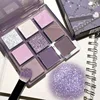 DIKALU2024 New Dream Girl Nine-color Eyeshadow Tray Smoke Lace Pearl Matte Highlight Gray Purple Spice Multi-functional 2