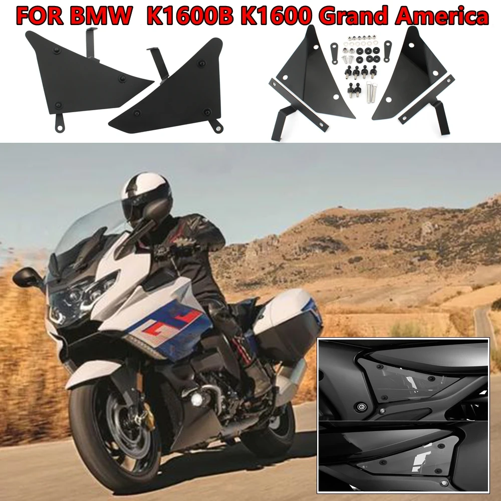 Motorcycle Side Panels Fill Fairing Cowl Cover Tank Plates Trim FOR BMW K1600B K1600GA Grand America