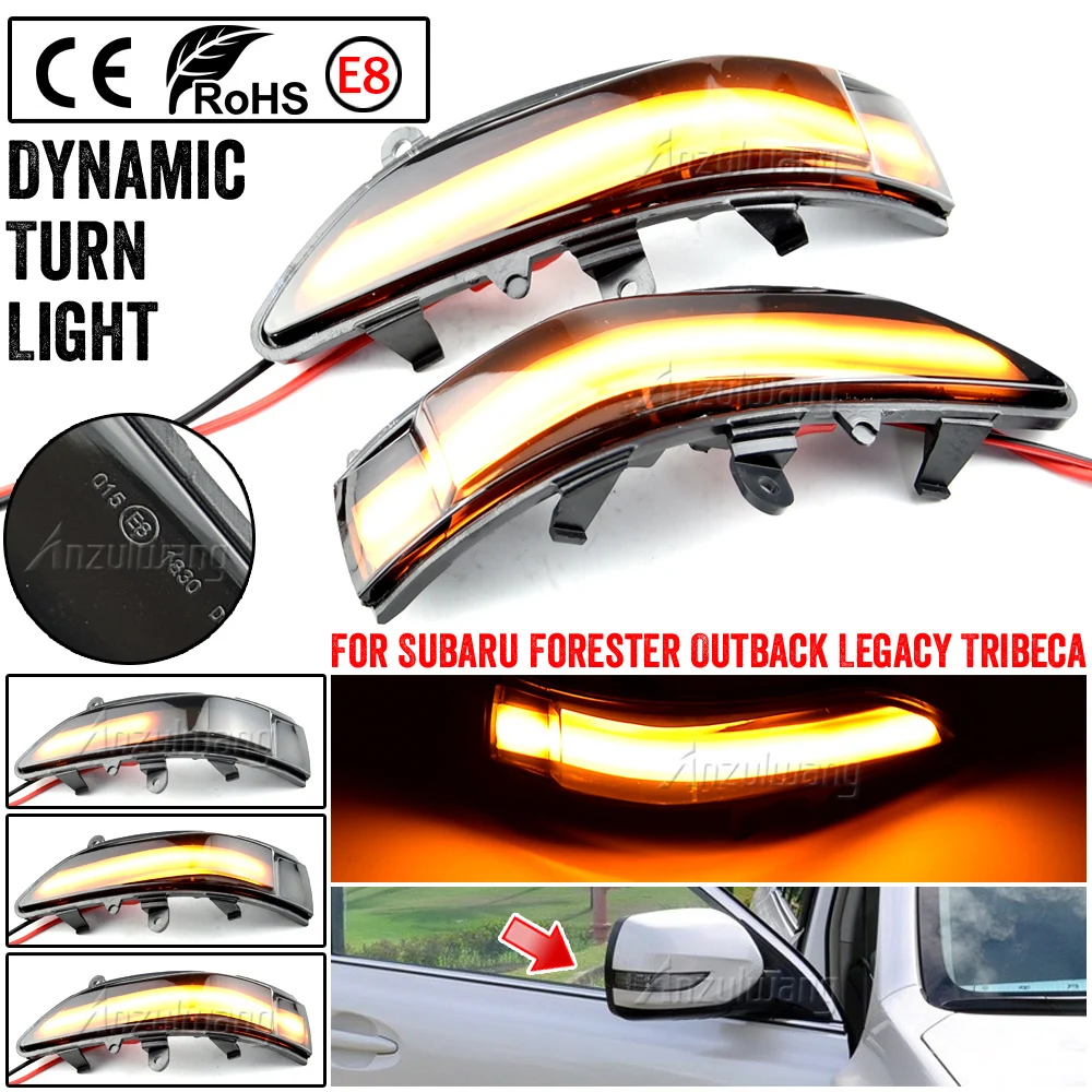 

Dynamic Turn Signal Light Led Side Rearview Mirror Indicator Repeater Lamp For Subaru Forester 2011-2013 Outback Legacy Tribeca