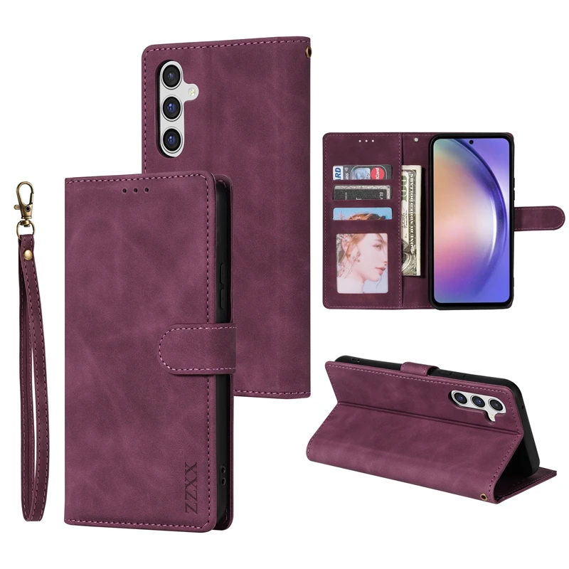 thumbnail image 1 of Wallet Card Framework Magnetic Flip Leather Case For Samsung Galaxy A03 A04s A12 A13 A14 A23 A31 A32 A33 A34 A51 A52 A53 A54 A71, 1 of 5