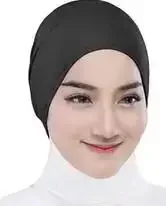Modal Cotton Hijab Caps Plain Solid Color Elastic Inner Cap Islamic Turban, Arab Jersey Muslim Underscarfs
