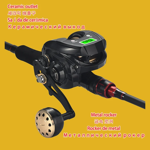 Digital Display Electric Fishing Reel 20kg drag 17+1 BB 6.4:1