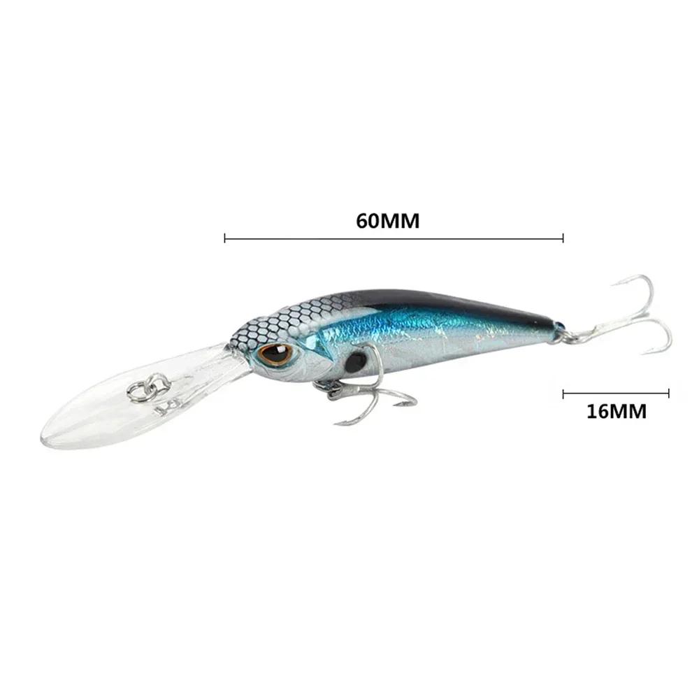 Fishing Lure Long Lip Minnow Wobbler Lure 6cm 6g Deep Diving Floating Jerkbait Swimbait Artificial Hard Bait Trout Bass Bait fishing lure