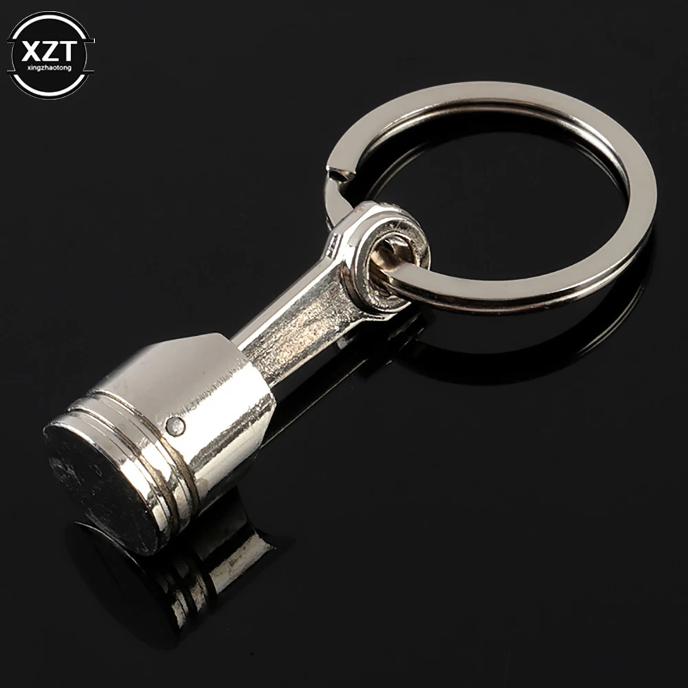 

High-Grade Metal Keychain Automobile Piston Key Ring Creative Gifts Personality Engine Modified Piston Car Accessories Goods