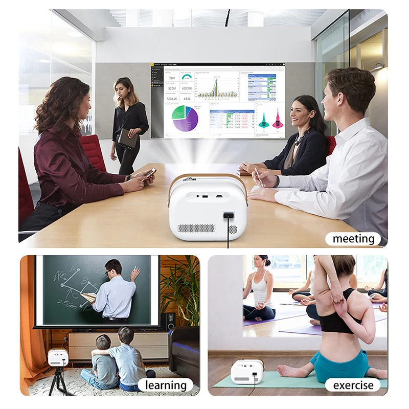 Portable Projector Q1 Pro Mini 4K Android 9.0 Full HD 1080P 10000 Lumens Smart Wifi 2+32G LED Video Home Theater