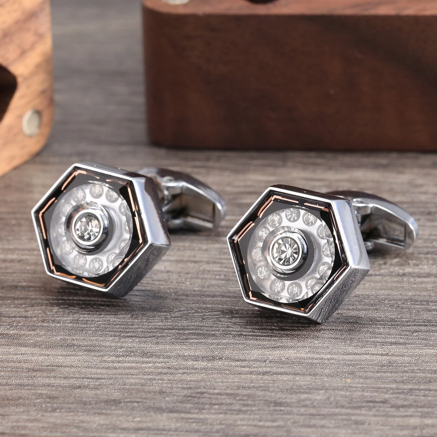 

New Fashion Geometry Crystal French Shirt Cufflinks For Mens Father Jewelry Gifts Rhinestones Buttons Wedding Groom Favors
