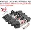 For KTM DUKE 125 250 390 RC390 RC250 2017 - 2020 Motorcycle Yoshimura AT2 Exhaust System Muffler Escape Modified Mid Link Pipe D