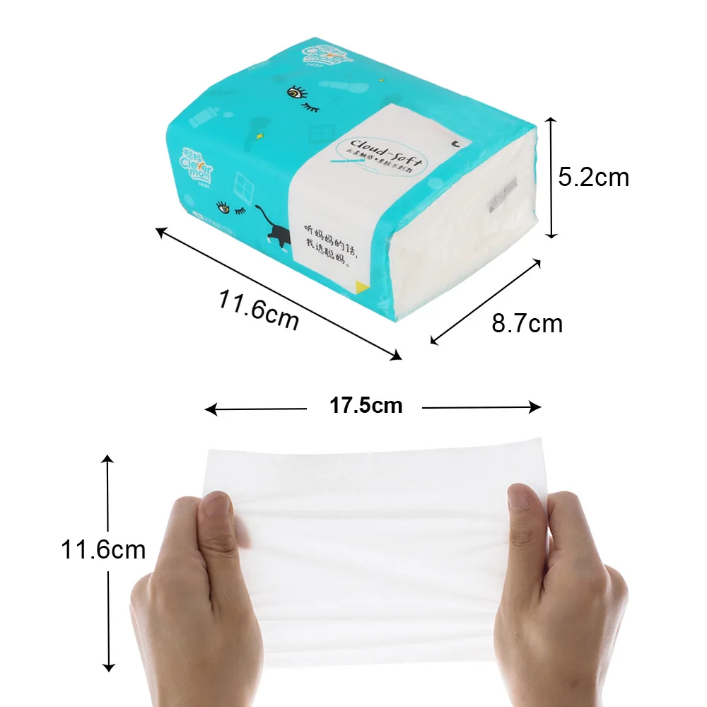 4 Layers 300 Sheets Toilet Paper Disposable Dinner Table Napkins Household Pure Wood Pulp Paper Towel Tissue