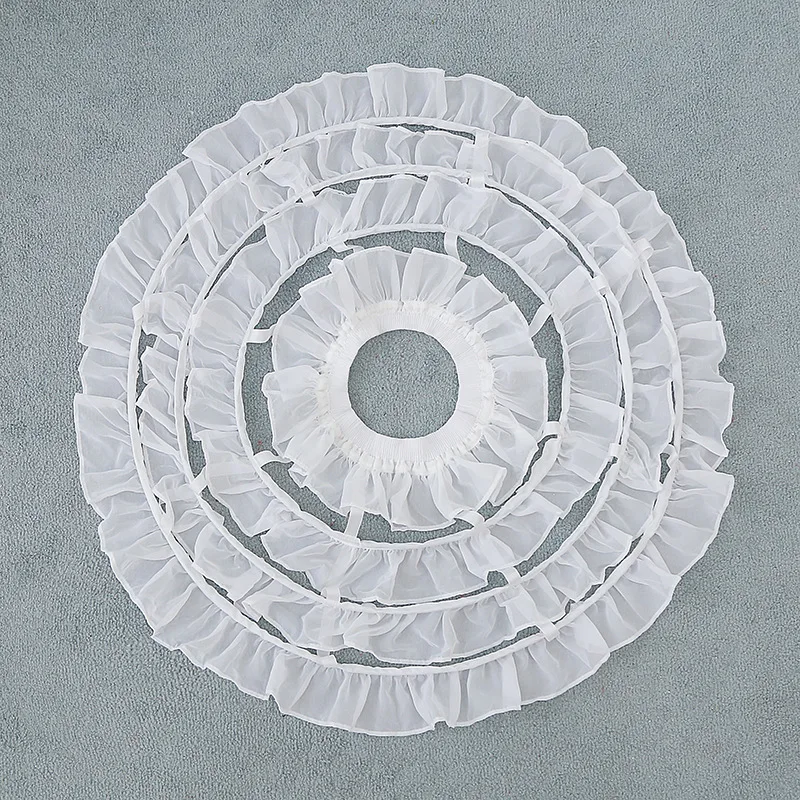 Lace Crinoline Multi-Circle Lolita Support Pettiskirt Wedding Dress Formal Dress Bustle Crinoline Double-Layer Yarn Support