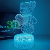 bear light Romantic Night light USB Led Heart-Shaped Bear 7