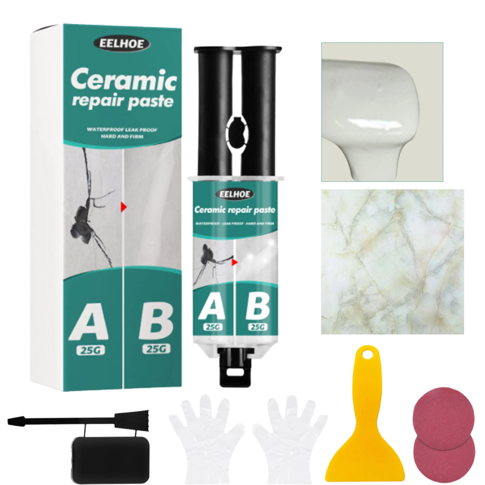 conjunto de pasta de reparo de telha