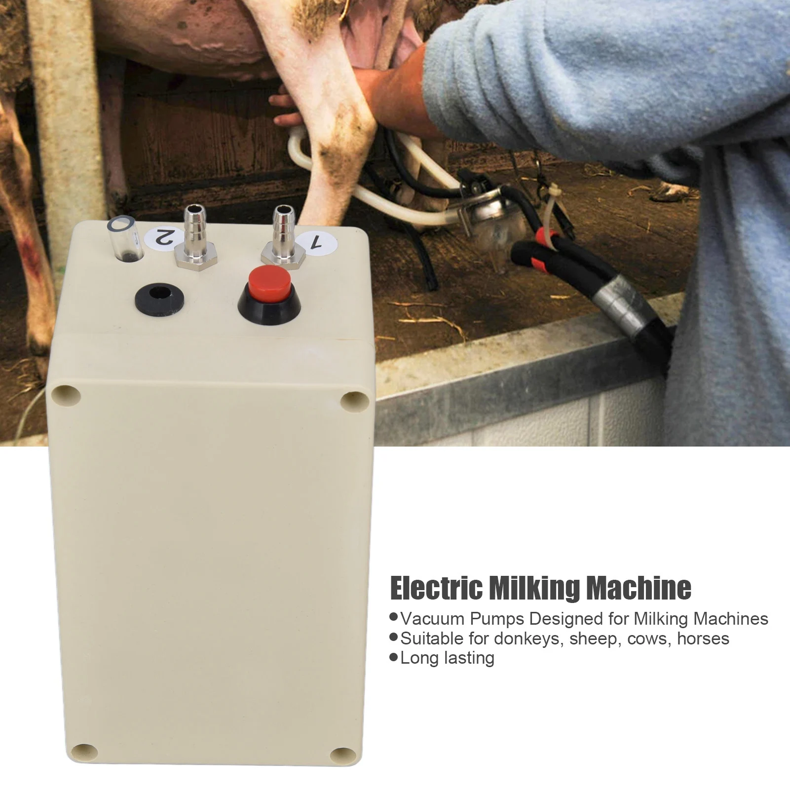 Electric Milking Machine Plastic Plug in Large Suction Pulsation Milking Vacuum Pump for Sheep Cow