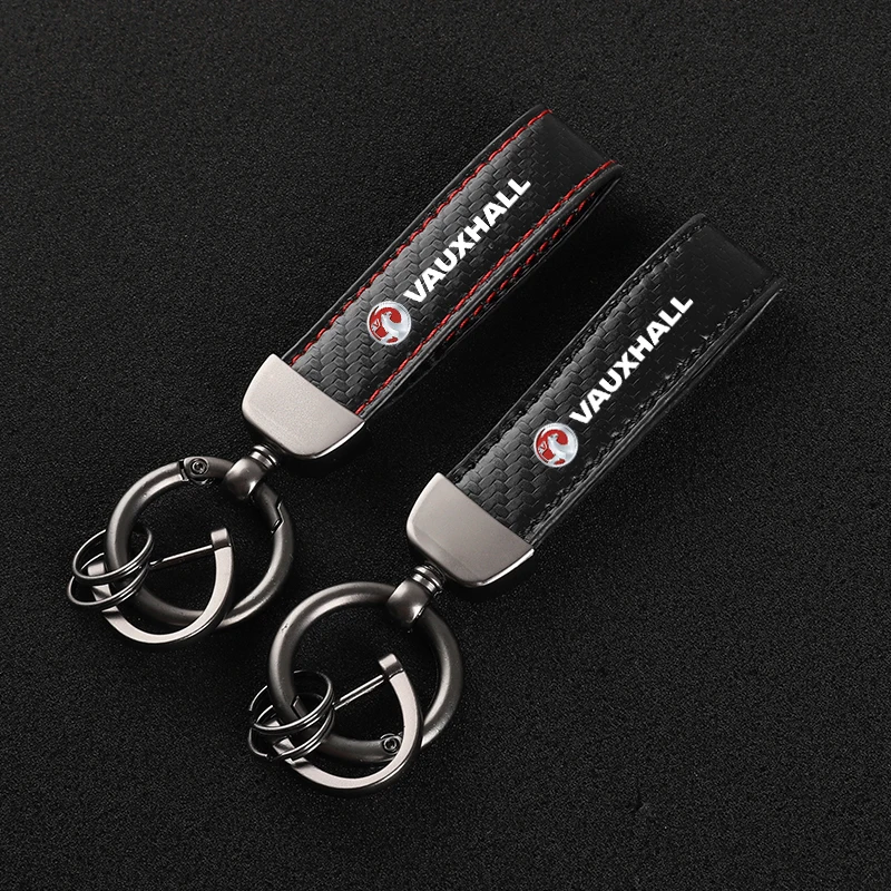 

Leather car keychain Horseshoe Buckle Jewelry for Vauxhall VXR Astra Tigra Zafira Vectra Car Accessories