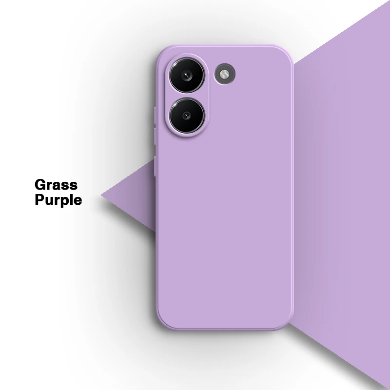 Luxury Liquid Silicone Phone Case with Camera Protection and Internal Flocking