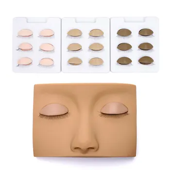 Testa di manichino Estensione ciglia Pratica Accessori per il trucco con occhi rimovibili Ciglia finte Testa modello di allenamento per innesto