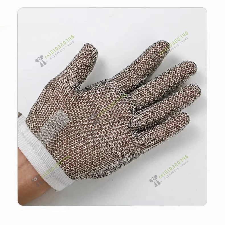 Steel Ring Glove Anti-Cut Metal Welding Butcher Glove Stainless Steel Wire for F