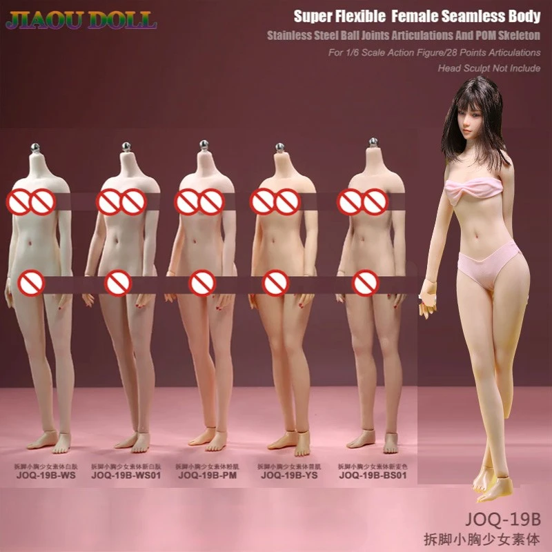 

JIAOU DOLL 1/6 фигурка девушки-подростка с узкими плечами, маленькая грудь, бесшовное тело, женщина-солдат, съемные ступни, кукла