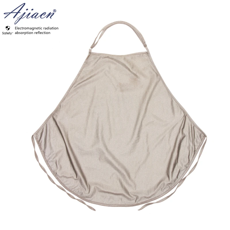 Genuine Electromagnetic radiation protective silver fiber knitted fabric maternity apron EMF shielding Pregnant woman apron