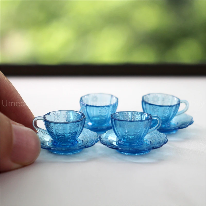 Elegant Miniature Dollhouse Beverage Set - Pretend Play Kitchen Accessories