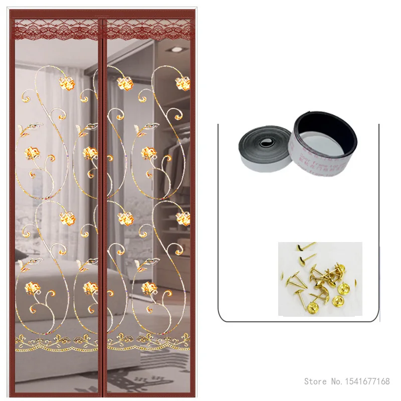 Magnetic Screen Door Curtain, Anti Mosquito Net, Insect Fly Bug Curtains, Automatic Closing Mesh, Custom Size and Large Size 1Pc