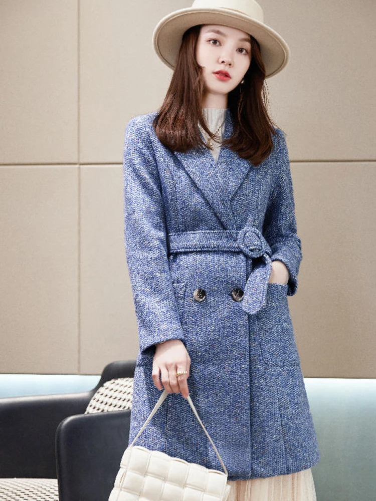 Women Winter Thicken Belt jacket Fashion Casual Long Coat Ladies Office Wear Elegant Female Blazer Oversize clothes