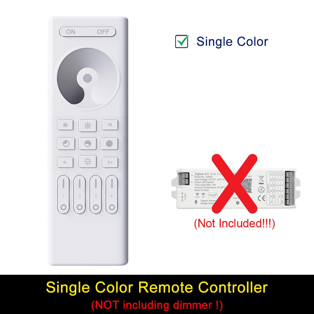 ตัวเลือกสินค้า Zigbee 3.0 WiFi ควบคุมไฟ LED สีเสียง