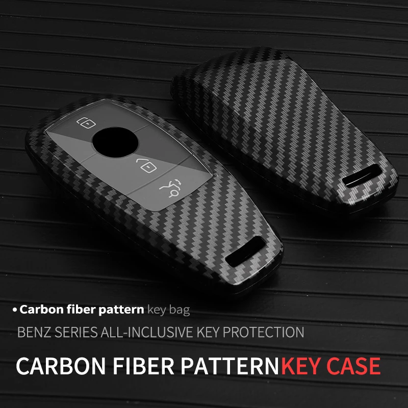 ABS+TPU Carbon Fiber Car Key Case Bag For Mercedes Benz A C E S G Class CLA CLB GLC CLE X167