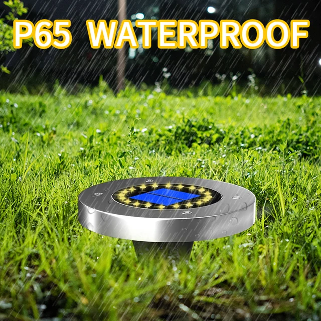 20 Napelemes Gyep Udvari Led Éjszakai Fény Eltemetett Napenergia Kerti Ip65 Vízálló Kültéri Útvonal Padló Földi Lámpa Alatt - Image 3