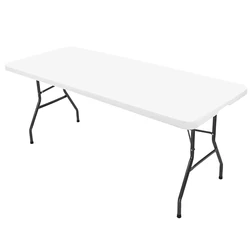Premium Spandex Stretch Tablecloth - Elastic Fitted, Washable, and Wrinkle-Resistant for Patio Tables (Available in Multiple Sizes) (White)