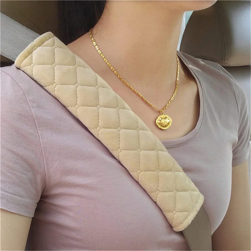 Breathable Car Safety Belt Cover Seat Belt Pad Shoulder Pads Auto Seatbelt Shoulder Protective Strap Pads Thickened Extended