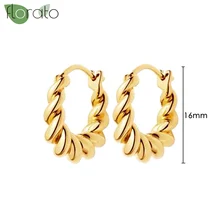  925 Sterling Silver Needle Vintage Heart Gold Earrings for Women Fashion Hoop Earrings Party Trend Jewelry Premium Gift 