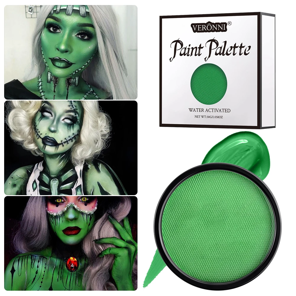 צבע גוף מבוסס מים, לא רעיל, צבעי רטט, ניתן לשטוף בקלות לפנים ולעור, בטוח לילדים ומבוגרים, איפור למסיבות ולהלווין